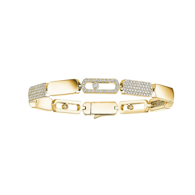 Carlotta 14K Yellow Gold Geometric Hollow Links Bracelet