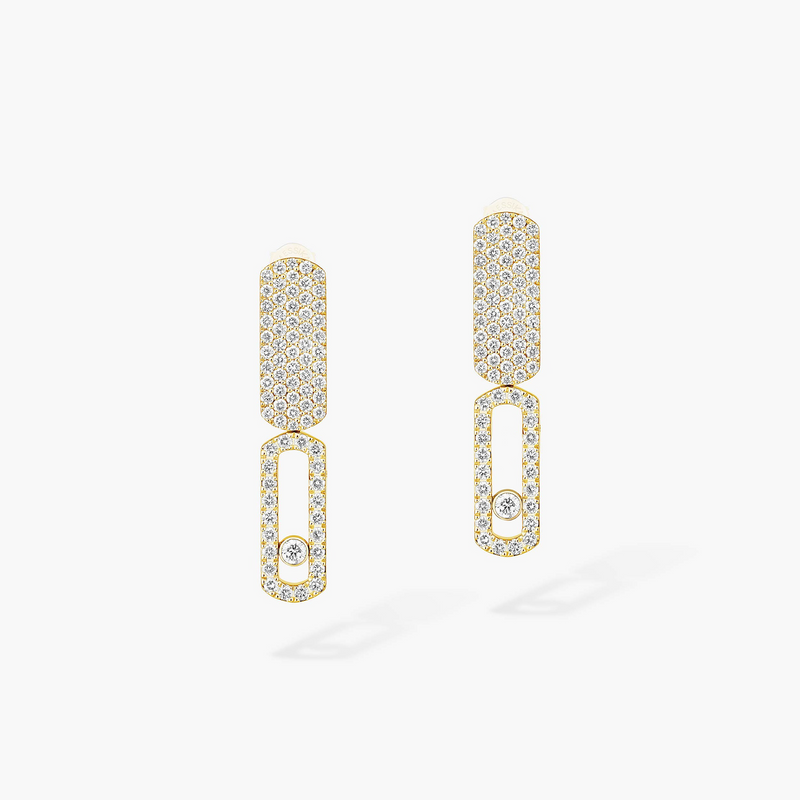 Carlotta 14K Yellow Gold Geometric Hollow Links Earrings