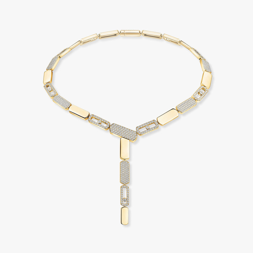 Carlotta 14K Yellow Gold Geometric Hollow Links Necklace