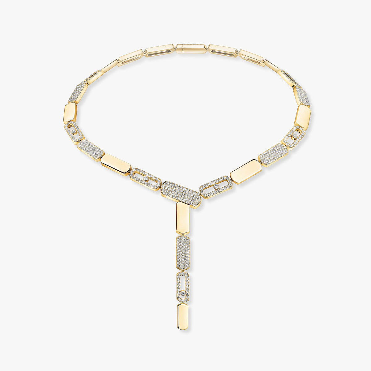 Carlotta 14K Yellow Gold Geometric Hollow Links Necklace