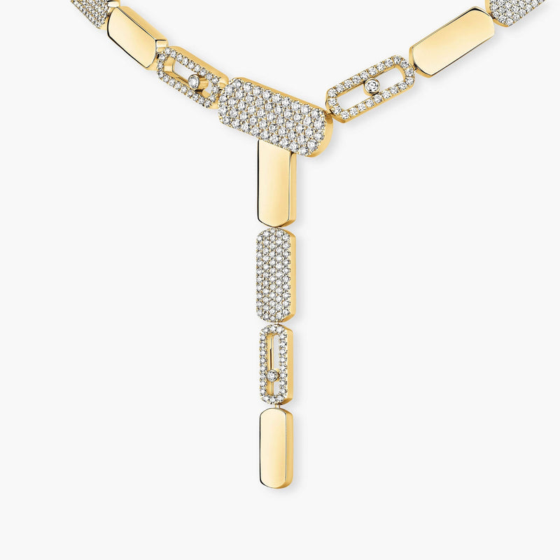 Carlotta 14K Yellow Gold Geometric Hollow Links Necklace