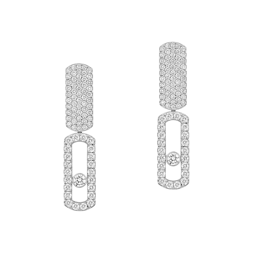 Carlotta Silver Geometric Hollow Links Earrings