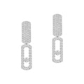 Carlotta Silver Geometric Hollow Links Earrings