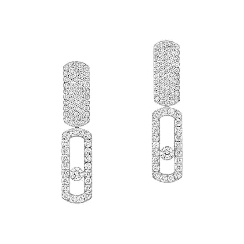 Carlotta Silver Geometric Hollow Links Earrings