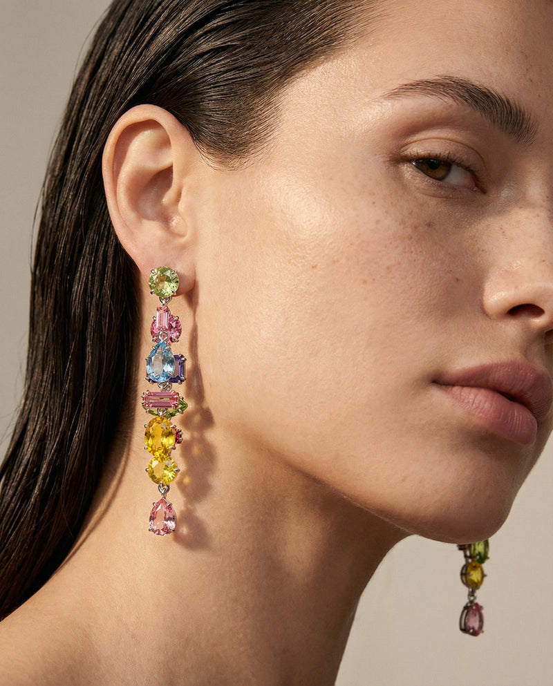 Carmina Multicolor Multi-Shape Earrings