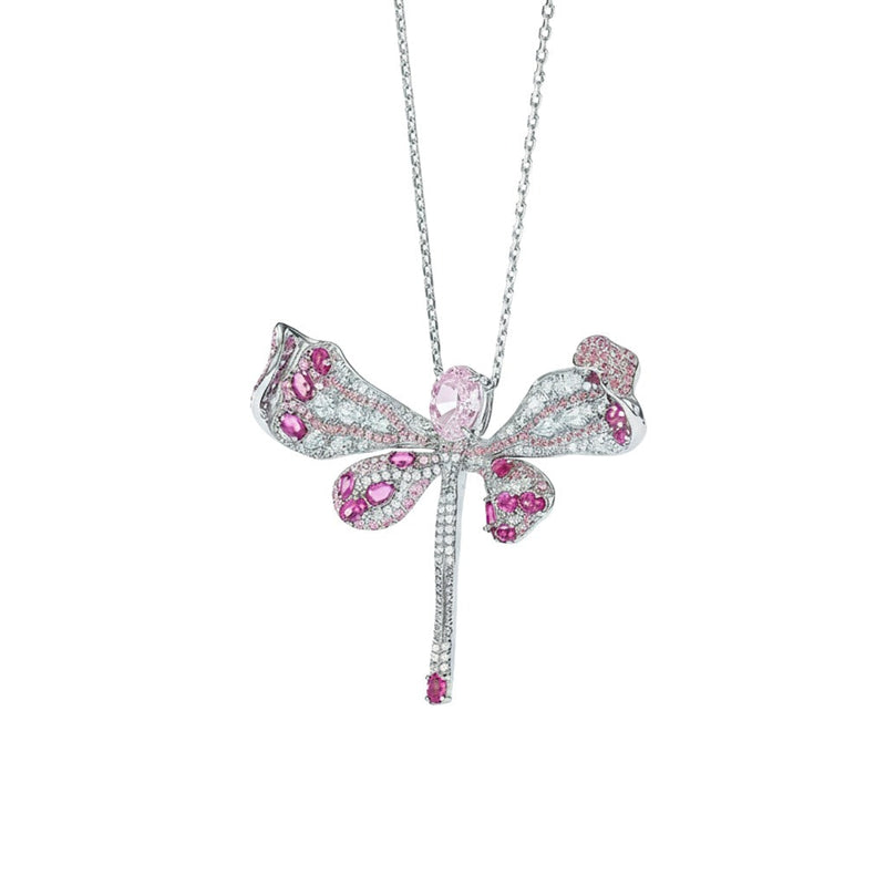 Cassiopée Pink Dragonfly Necklace