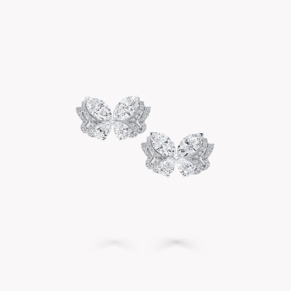 Celastrina White Butterfly Stud Earrings