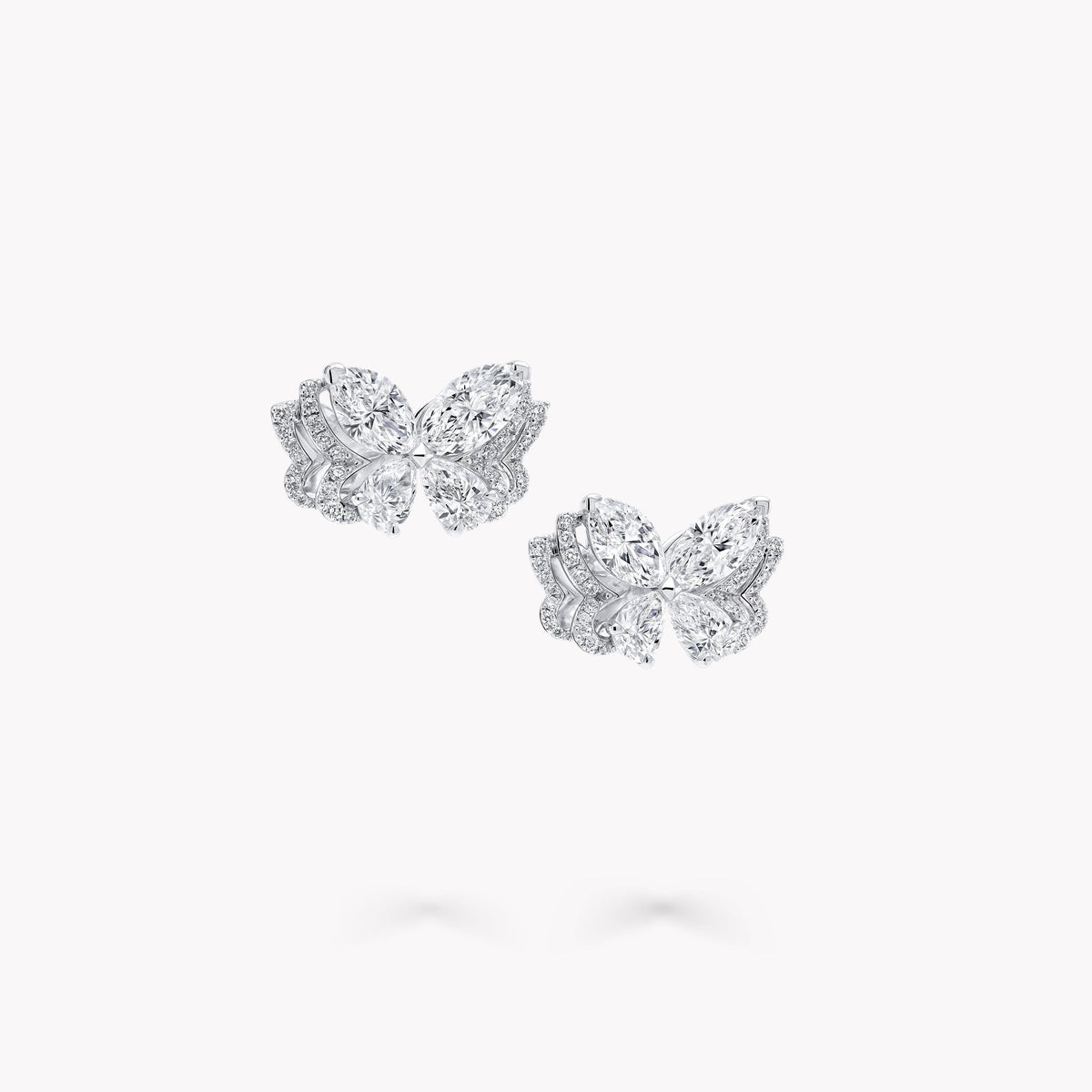 Celastrina White Butterfly Stud Earrings