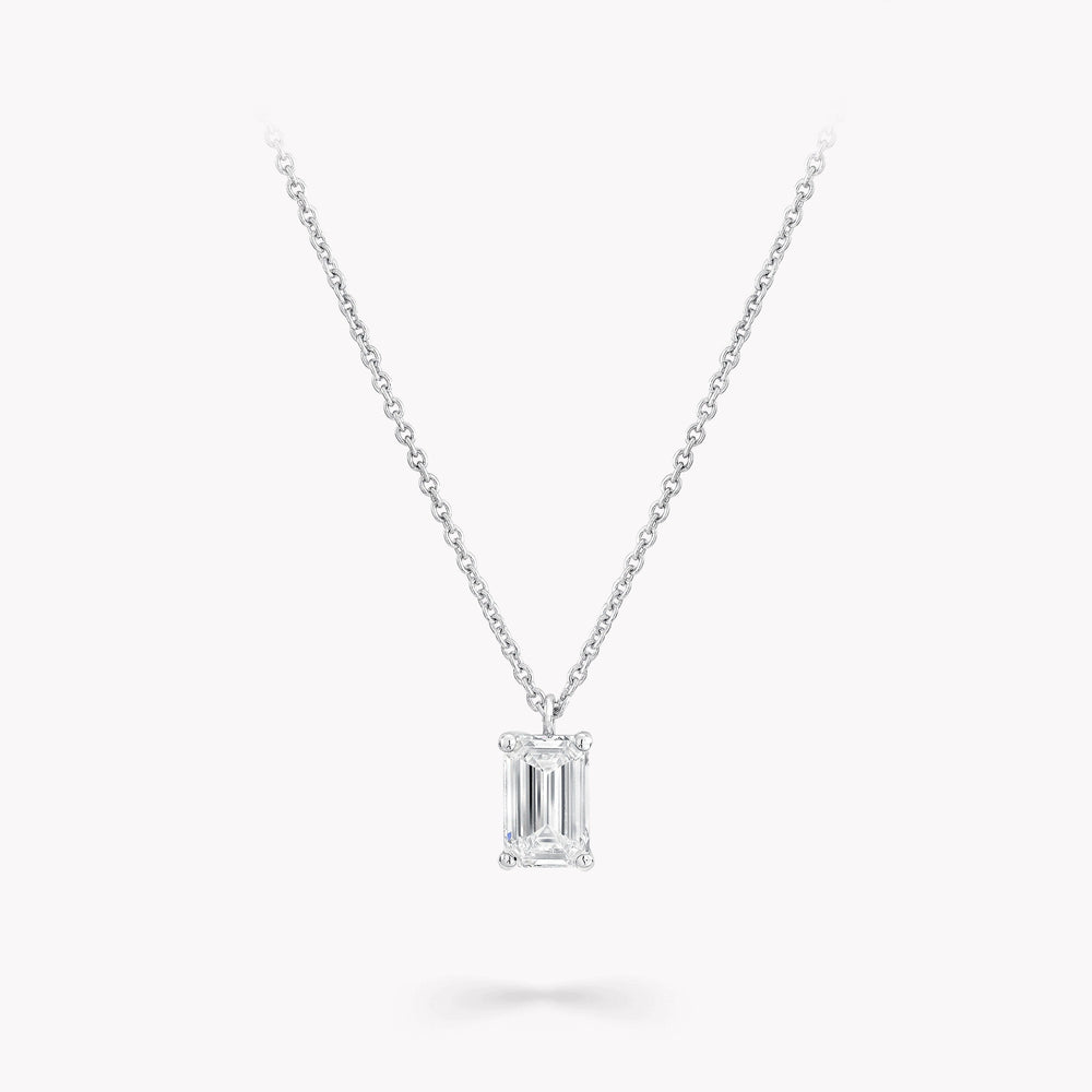 Céleste White Baguette Necklace