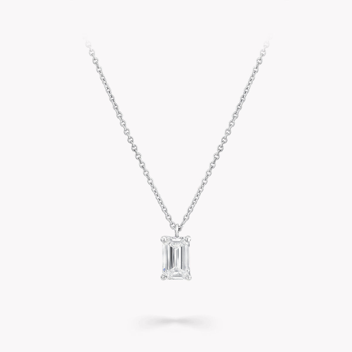 Céleste White Baguette Necklace