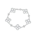 Célina White Trèfle Floral Bracelet