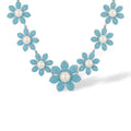 Cendrine Blue Floral Pearl Necklace