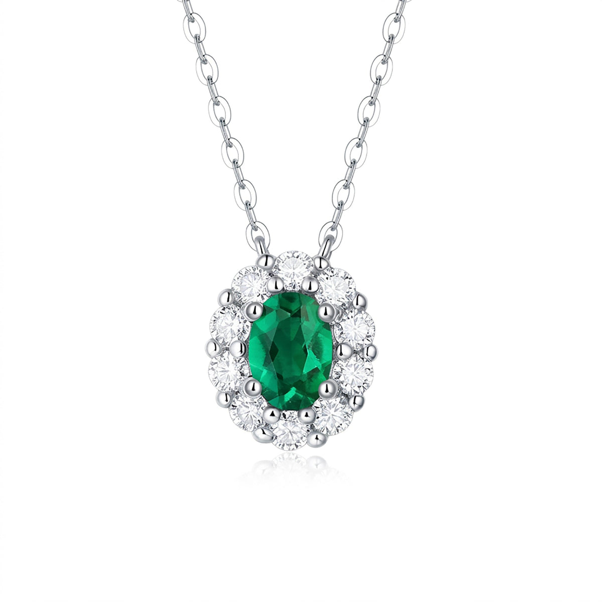 Chantalou Green Oval Necklace