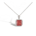 Chic Ruby Square Necklace