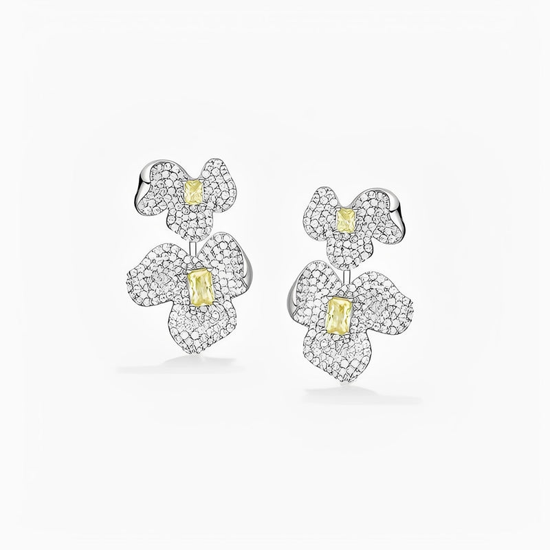 Chloële Yellow Floral Earrings