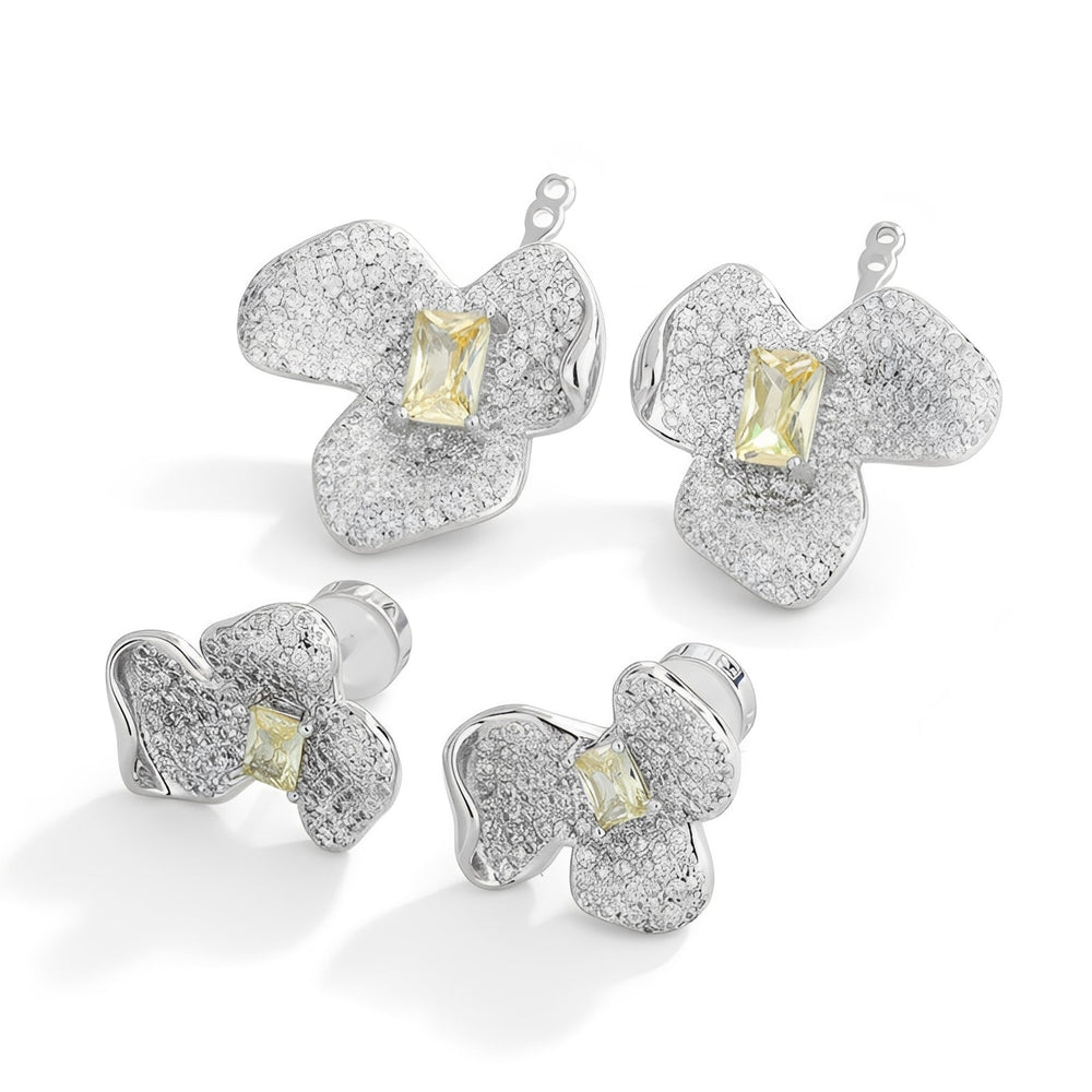 Chloële Yellow Floral Earrings