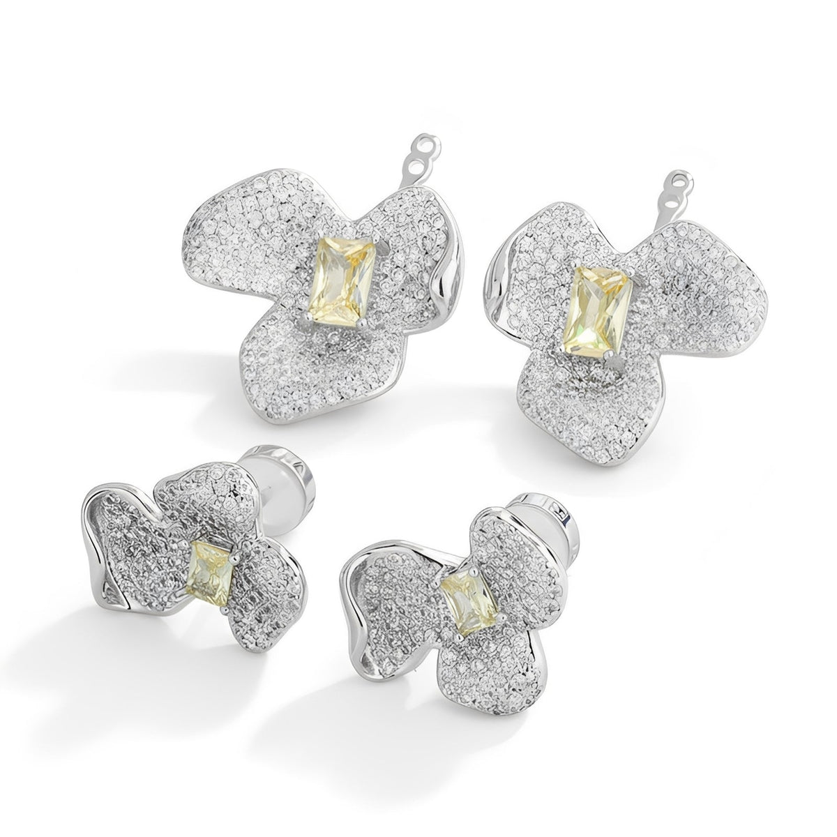 Chloële Yellow Floral Earrings