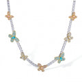 Christa Multicolor Butterfly Choker Necklace