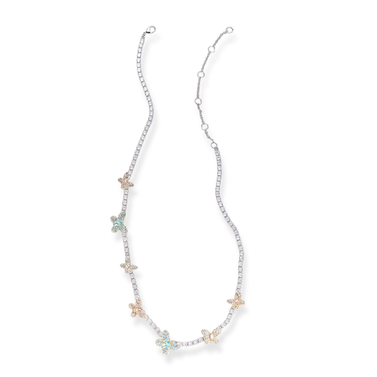 Christa Multicolor Butterfly Choker Necklace