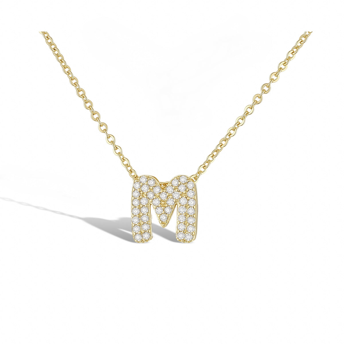 Christine 18K Gold M Necklace