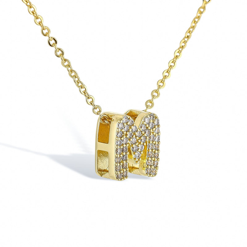 Christine 18K Gold M Necklace