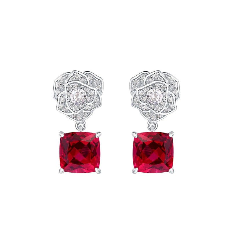 Cibelle Red Floral Earrings