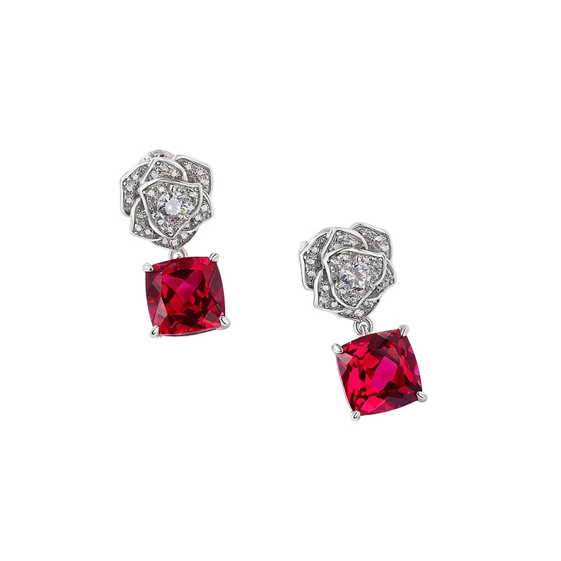Cibelle Red Floral Earrings