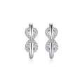 Cléante White Infinity Symbol Earrings