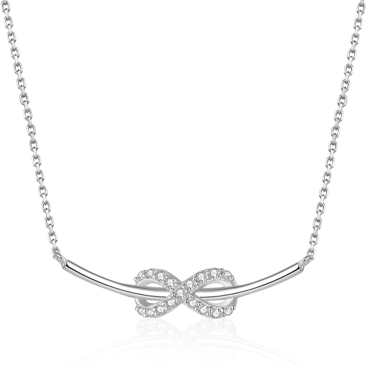 Cléante White Infinity Symbol Necklace