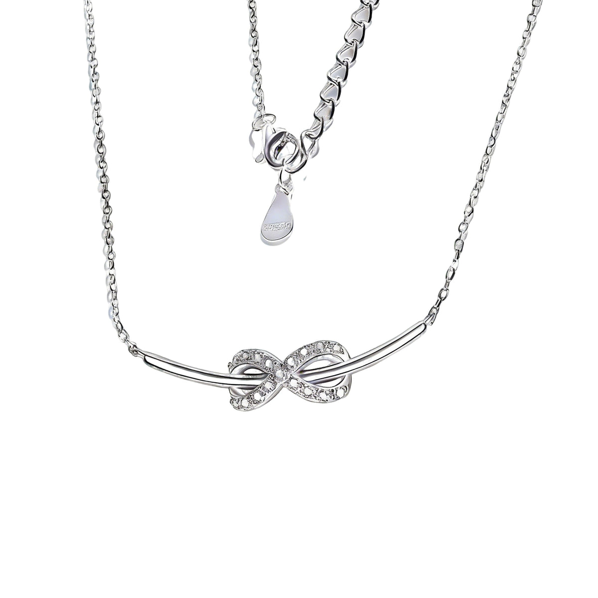 Cléante White Infinity Symbol Necklace