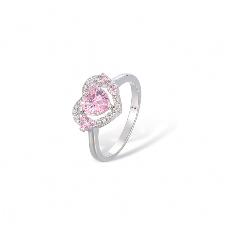 Clémence Pink Heart Ring
