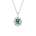 Héloria Green Moss Oval Necklace