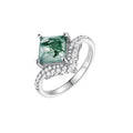 Cléopas Green Moss Square Ring