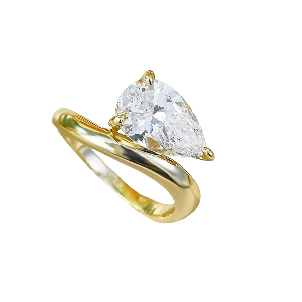 Clothilde Gold Ondine Teardrop Ring