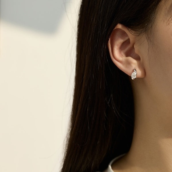 Clothilde Teardrop Moissanite Earrings