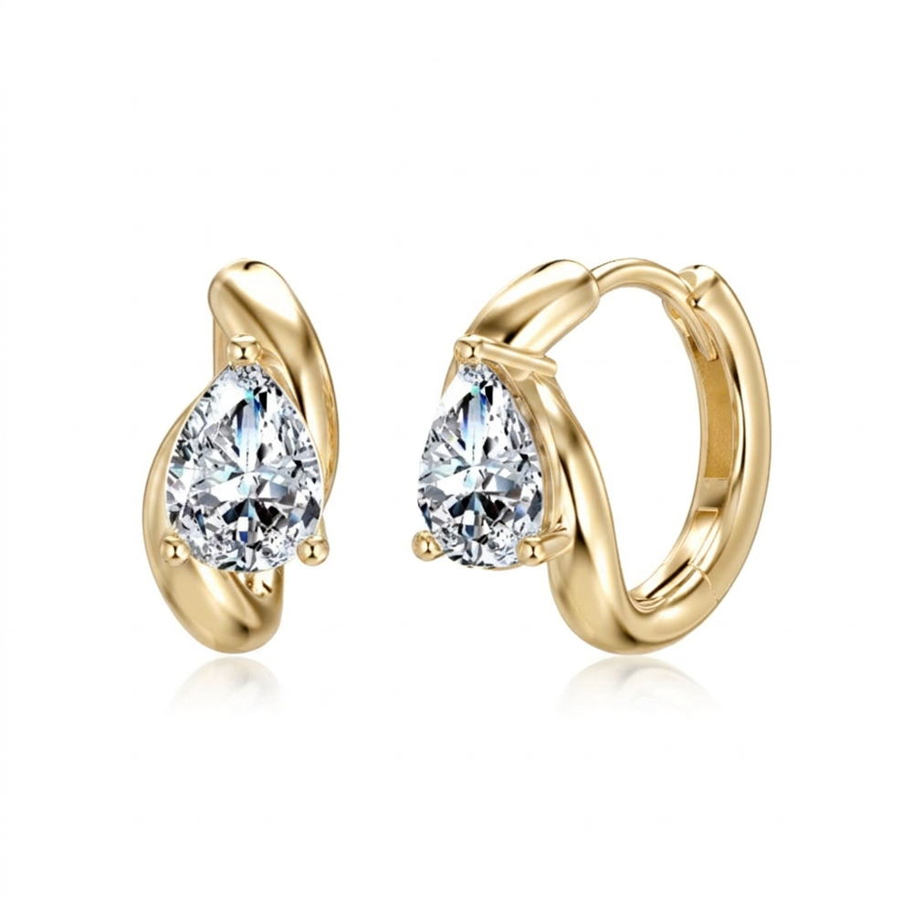 Clothilde Teardrop Moissanite Earrings