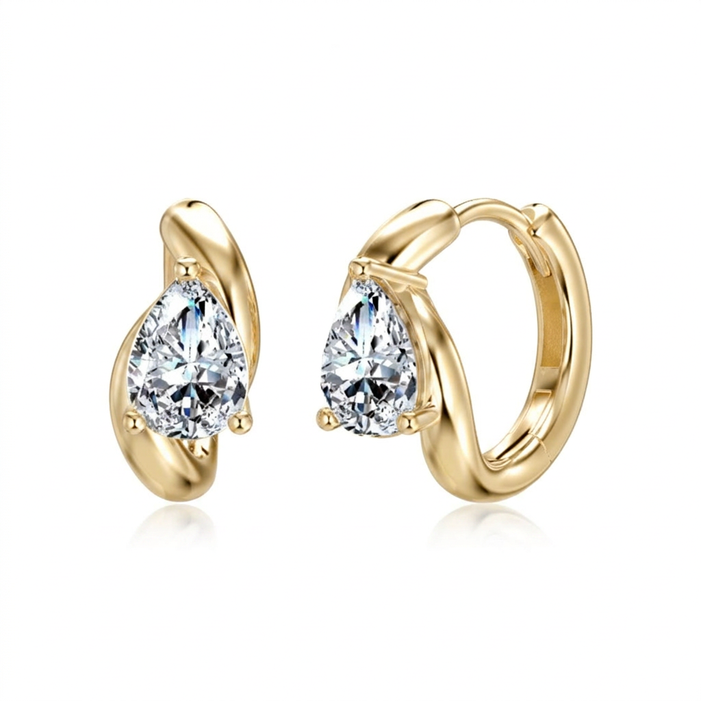 Clothilde Teardrop Moissanite Earrings