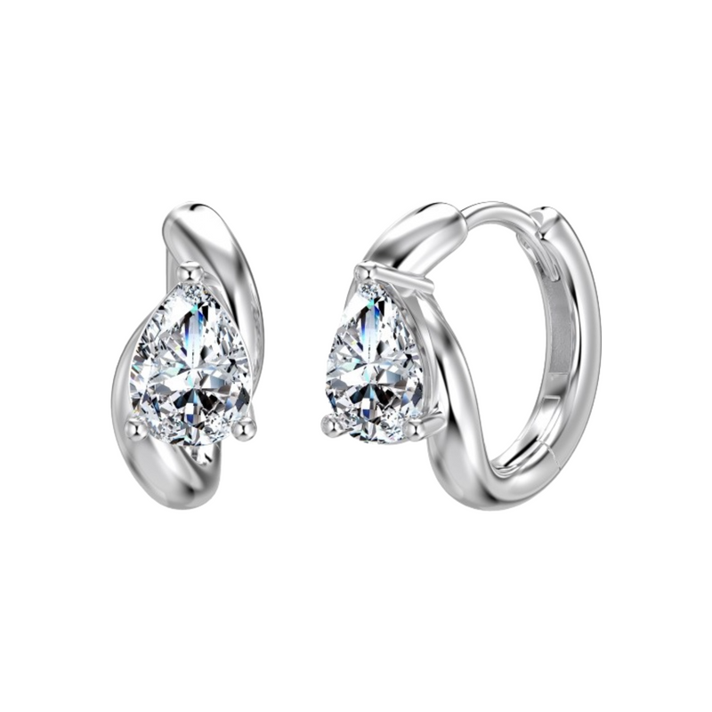 Clothilde Teardrop Moissanite Earrings