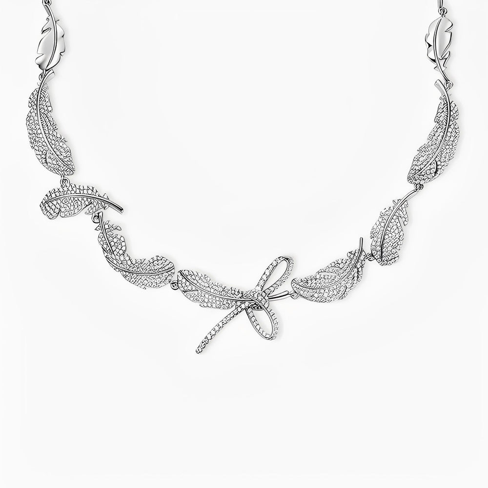 Colette White Feather Necklace