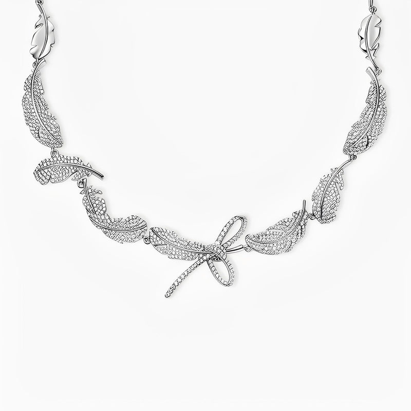Colette White Feather Necklace