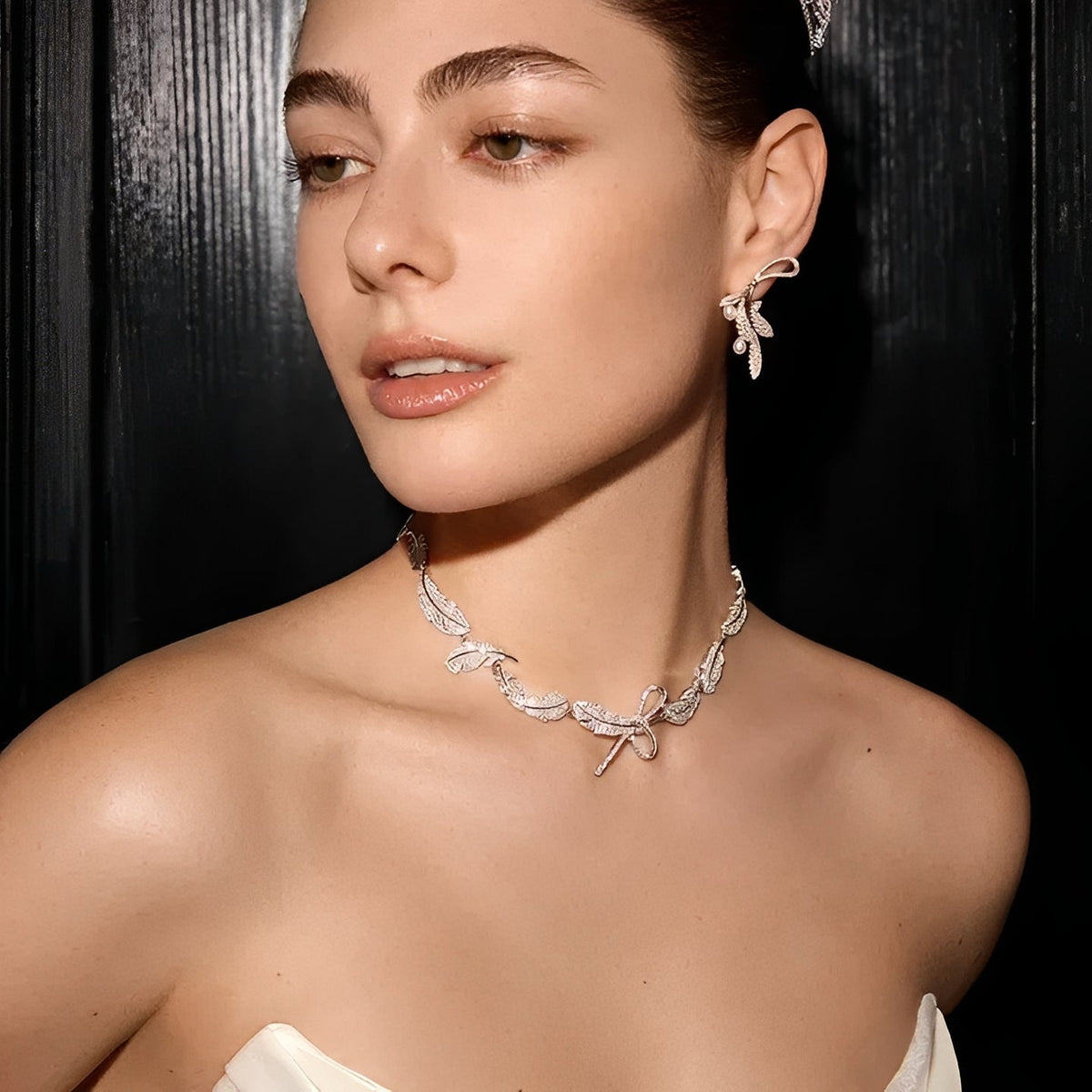 Colette White Feather Necklace