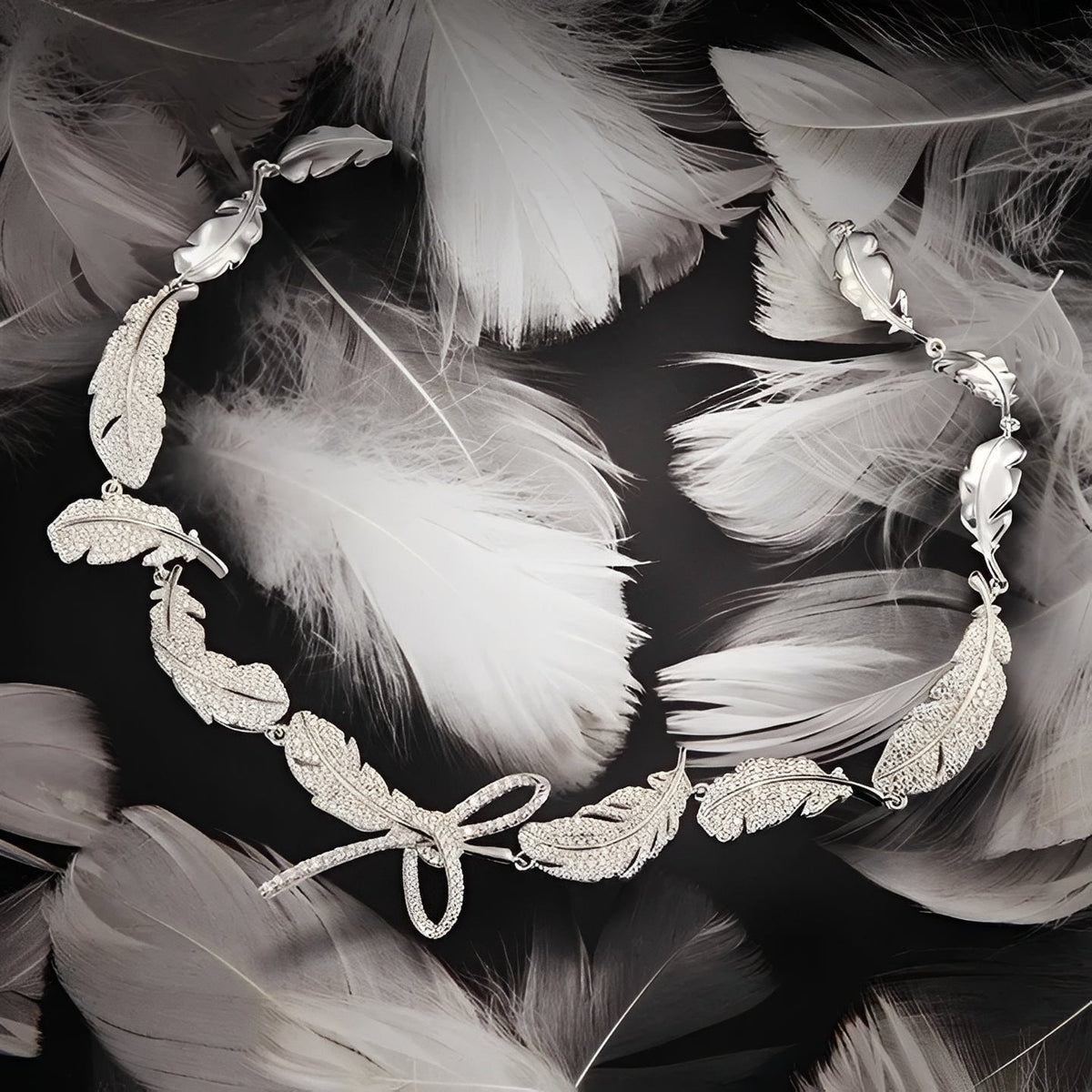 Colette White Feather Necklace