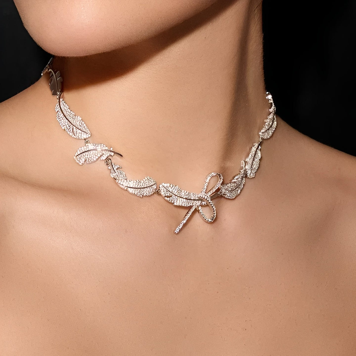 Colette White Feather Necklace