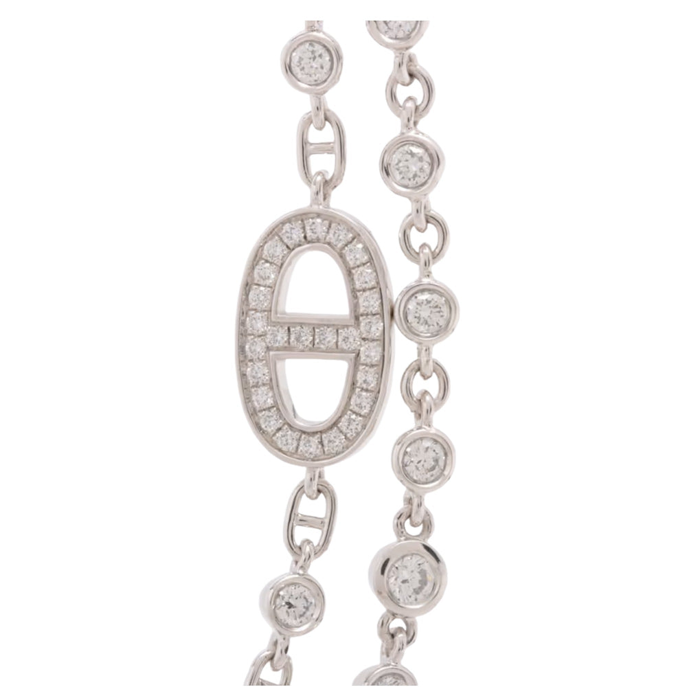 Coralie White Layered Chain Links Necklace