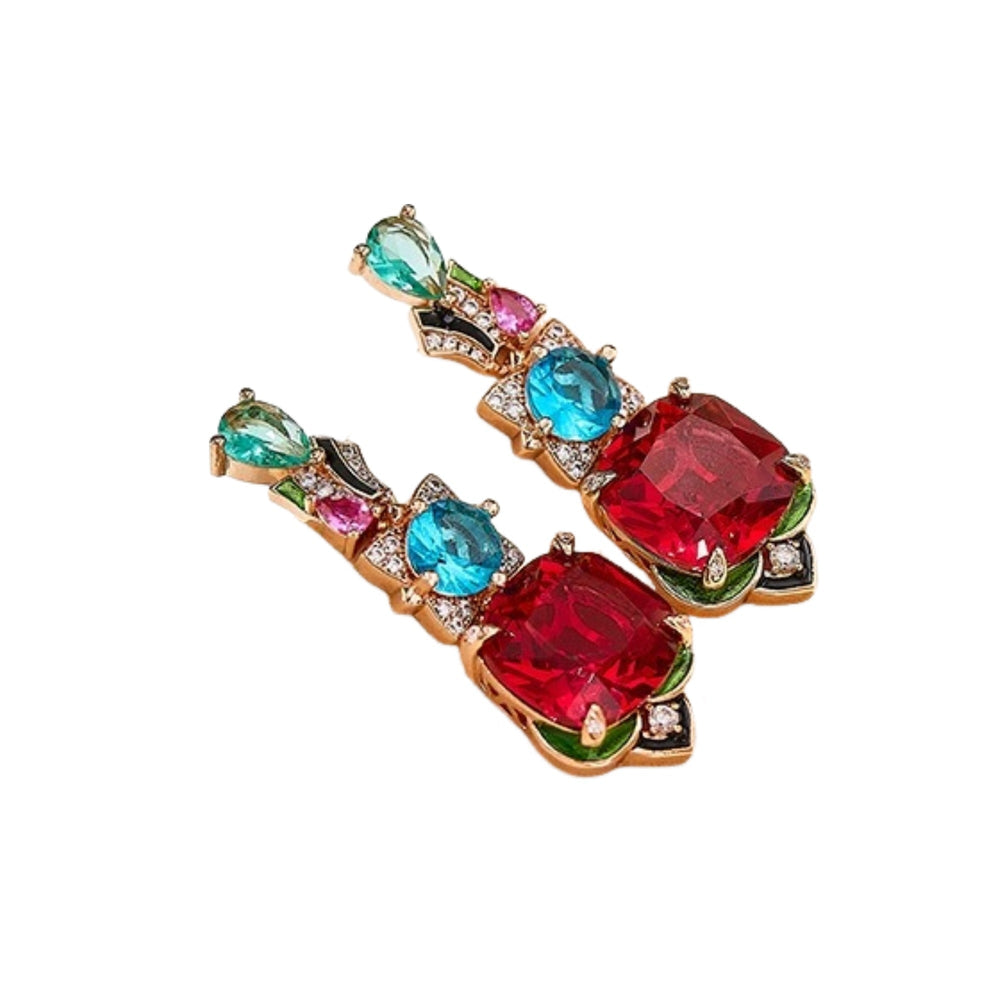 Cordula Multicolor Cushion Earrings