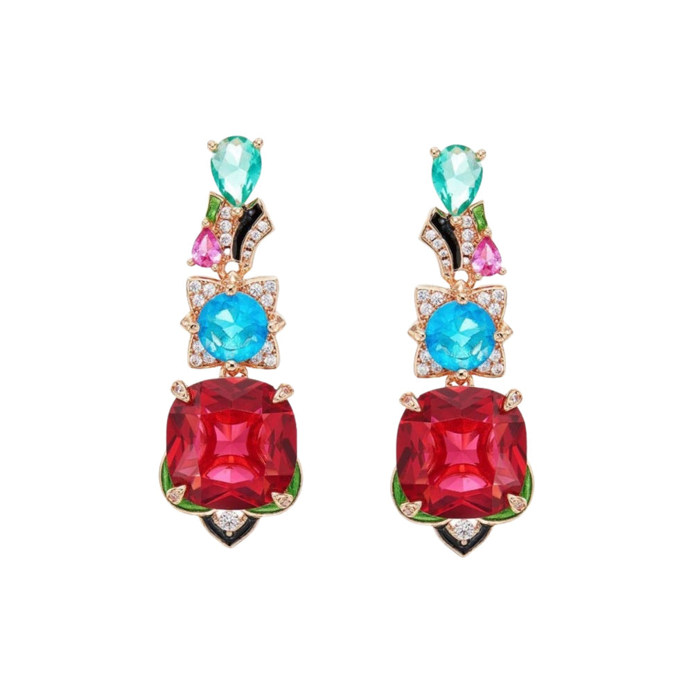 Cordula Multicolor Cushion Earrings
