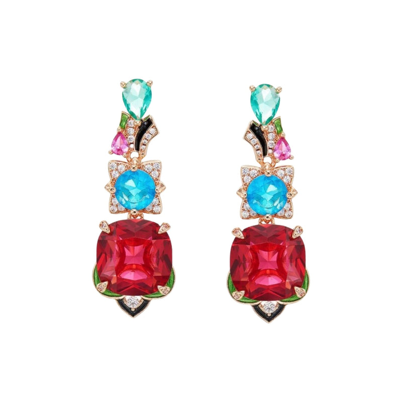 Cordula Multicolor Cushion Earrings