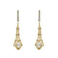 Corentine 14K Gold Pearl Cage Drop Earrings