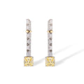 Cornelia Yellow Square Drop Earrings