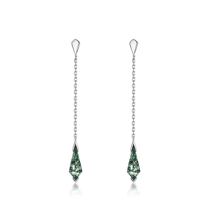 Cybèle Green Moss Rhombus Earrings